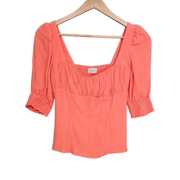 Women's - Aritzia Wilfred Pandora Smocked Blouse, Size Small - Picture 2 of 7